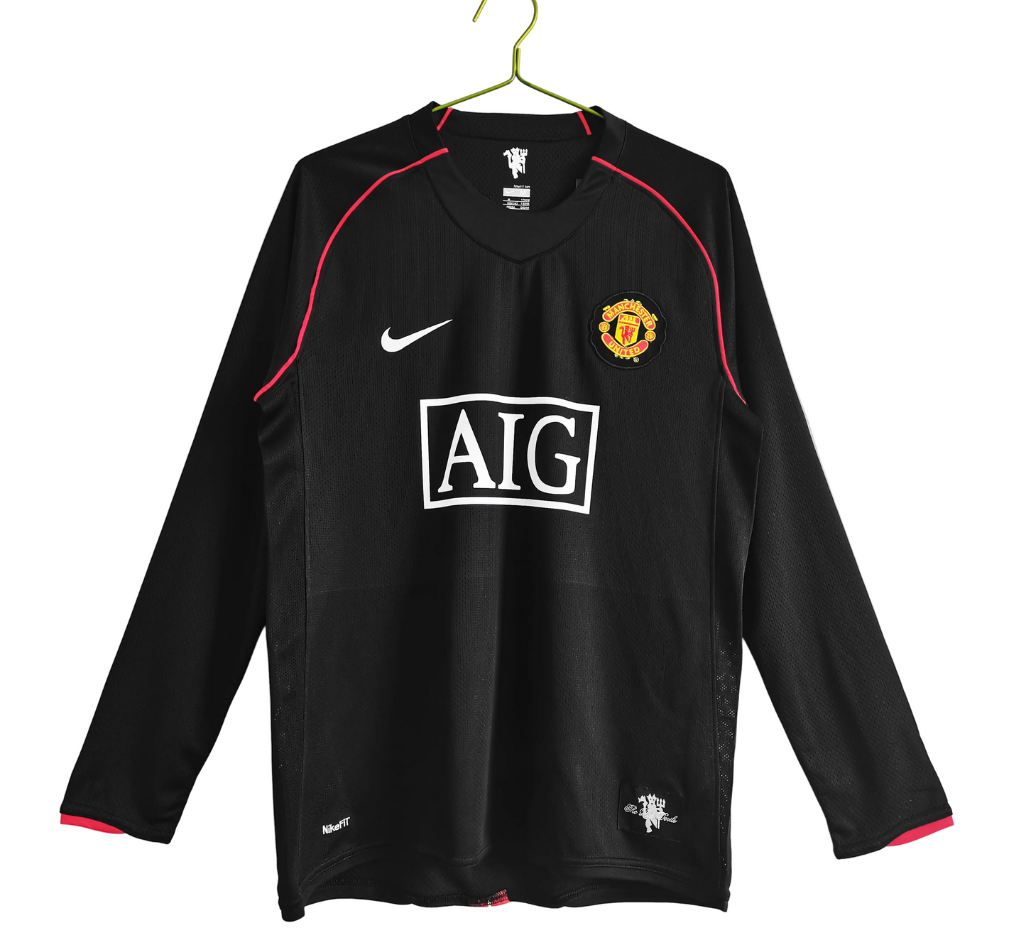 Maillot rétro à manche longue Manchester united noir
