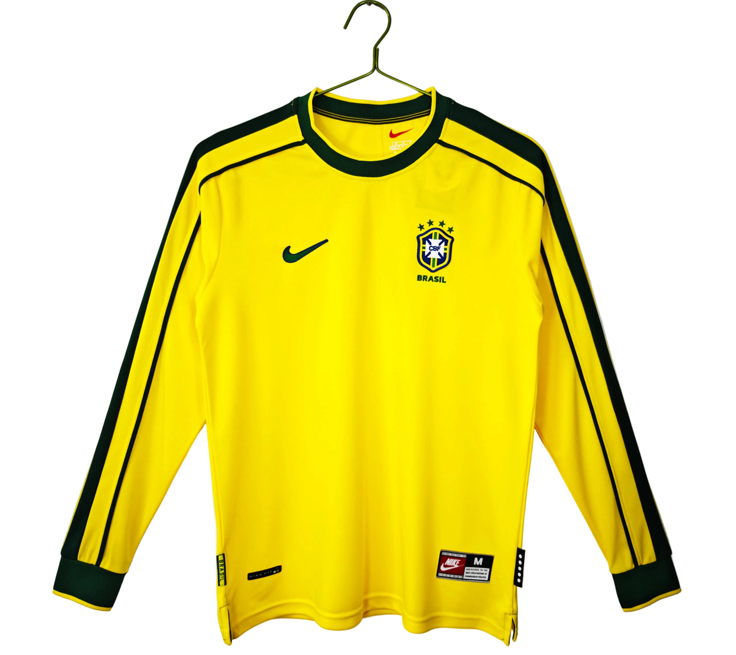 Maillot rétro Brésil jaune à manche longue