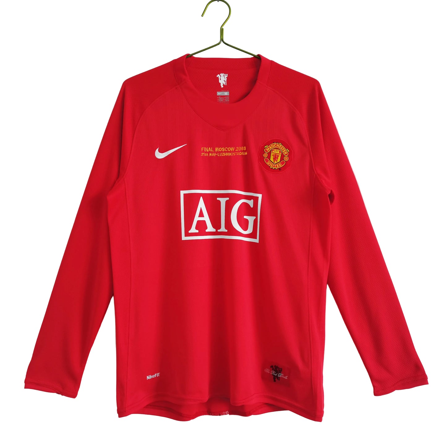 Maillot rétro Manchester united à manche longue rouge