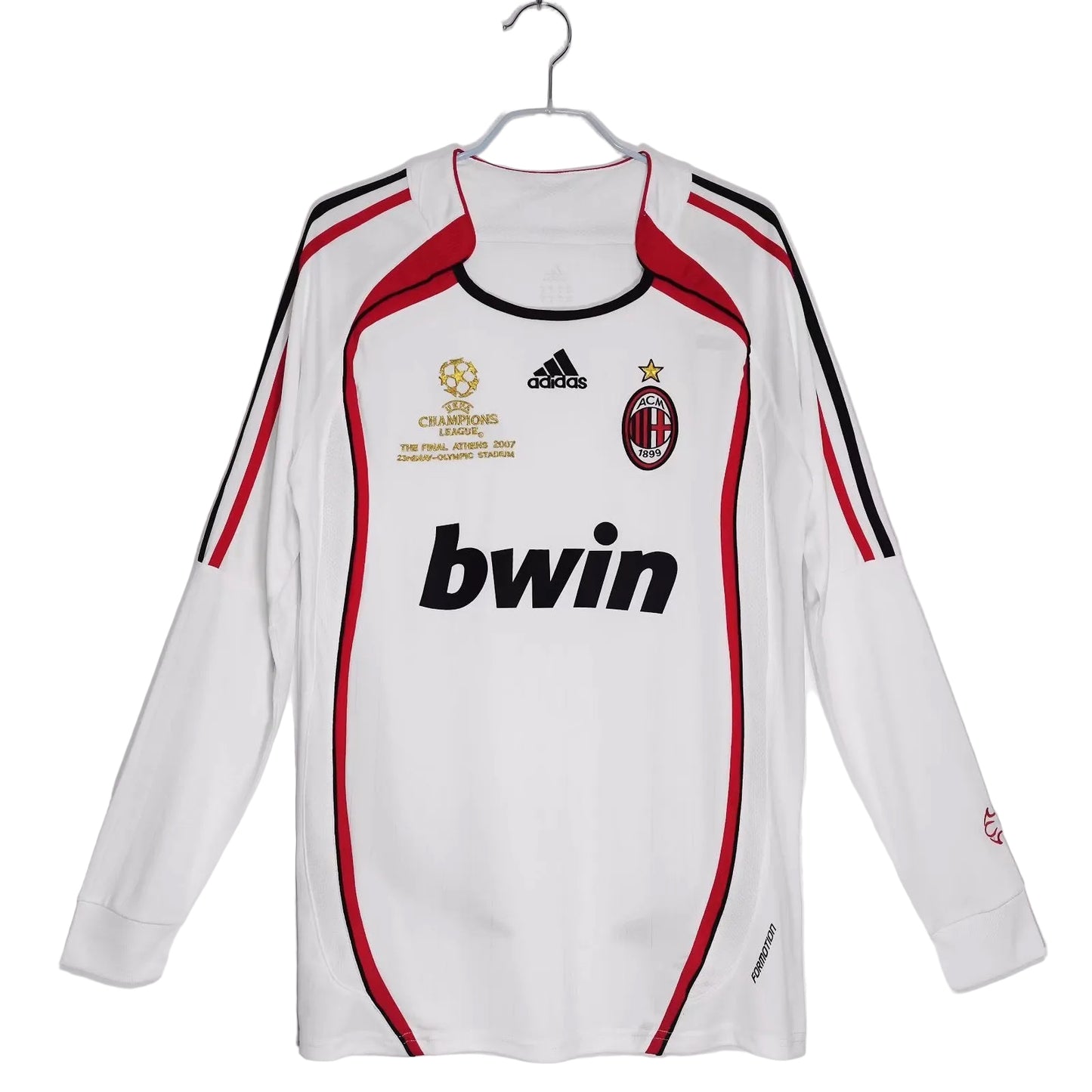 Maillot à manche longue ac milan blanc